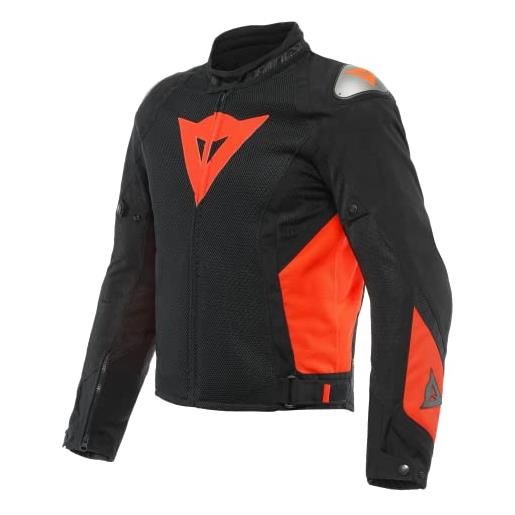 Dainese - energyca air tex jacket, giacca moto in cordura uomo, giubbotto resistente all'abrasione con fodera antivento, giacca traspirante con protezione spalle sostituibile, nero/rosso