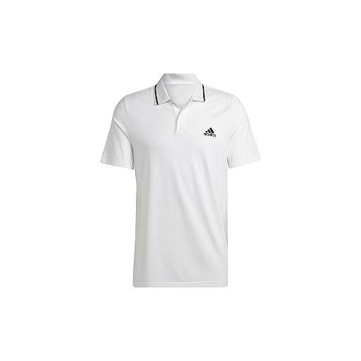 adidas uomo polo shirt (short sleeve) m sl pq ps, white, ic9315, m