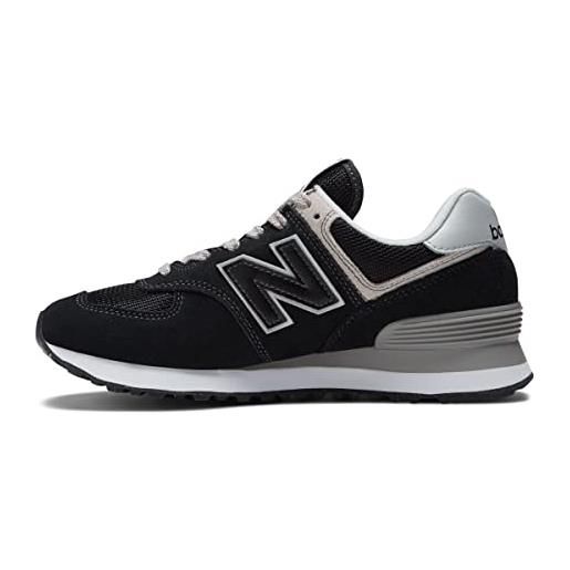 New Balance 574, sneaker donna, nero, 43.5 eu