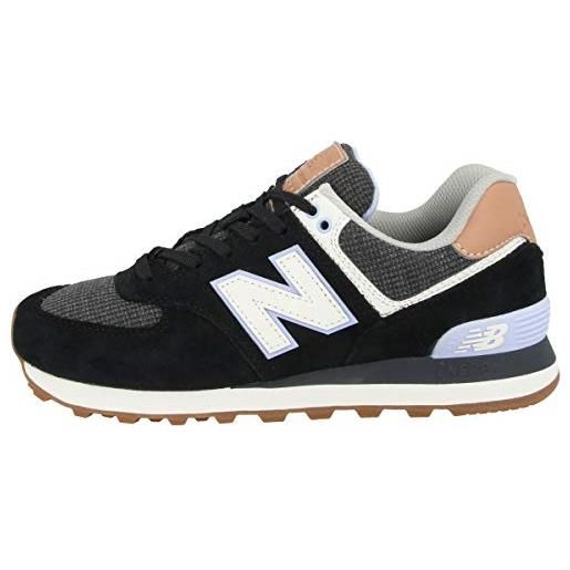 New Balance 574, sneaker donna, nero, 35 eu
