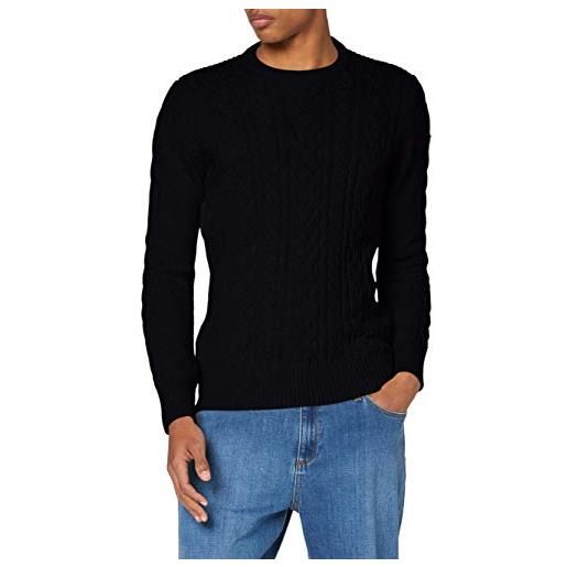Schott NYC plbruce1 maglione pullover, nero, small uomo