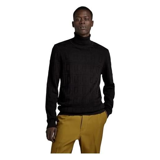 G-STAR RAW table structure turtle knitted sweater donna , nero (dk black d23934-d167-6484), m