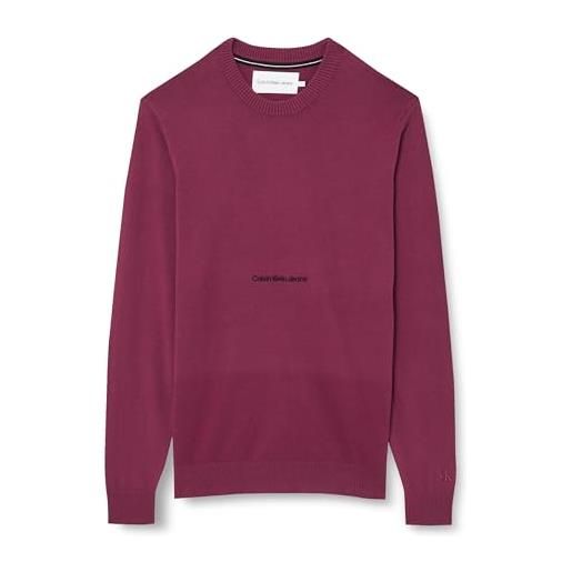 Calvin Klein Jeans institutional essential sweater j30j324328 maglioni, nero (ck black), m uomo