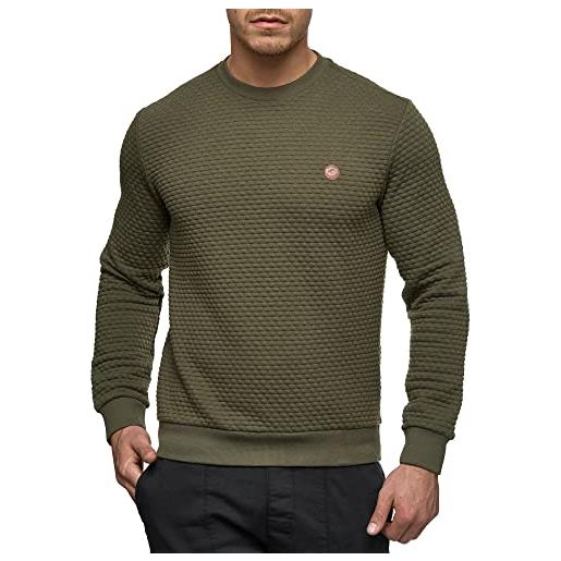 Indicode uomini dash pullover | maglione con scollo rotondo army s