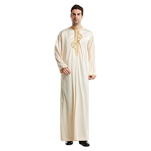 Xinvivion musulmano robe stand collar thobe abiti etnici islamici arabia saudita costumi tradizionali per uomo