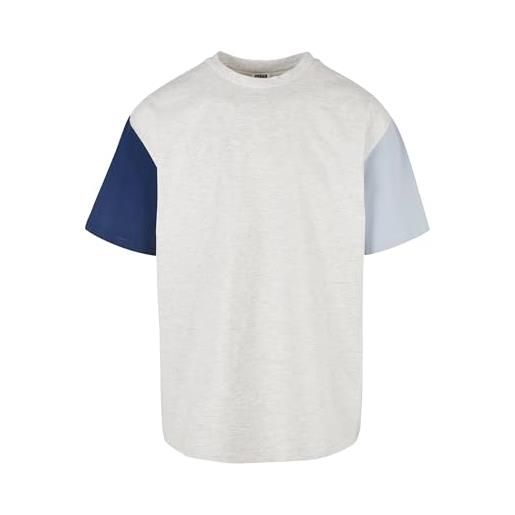 Urban Classics t-shirt organica oversize colorblock, nero, l uomo