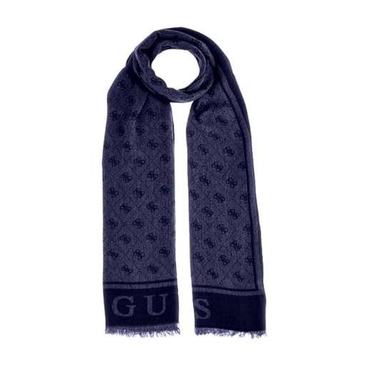 GUESS sciarpa uomo donna invernale foulard scarf unisex calda logo m3bz21wft00 taglia unica colore principale blue
