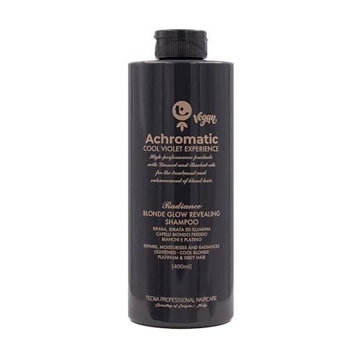 Tecna achromatic blonde glow revealing shampoo 400ml - shampoo antigiallo