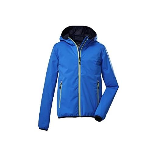 Killtec boy's giacca funzionale a 2 strati/giacca outdoor con cappuccio, ripiegabile kos 230 bys jckt, blue, 164, 39648-000