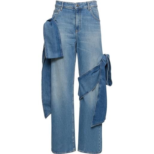 BLUMARINE jeans larghi in denim / fiocchi