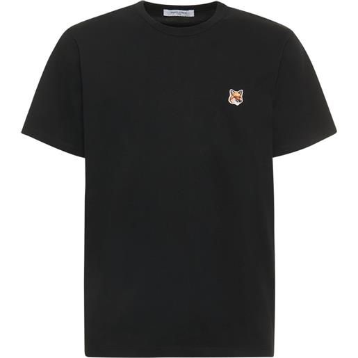 MAISON KITSUNÉ t-shirt in jersey di cotone con logo