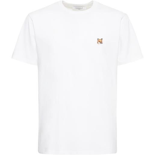 MAISON KITSUNÉ t-shirt in jersey di cotone con logo