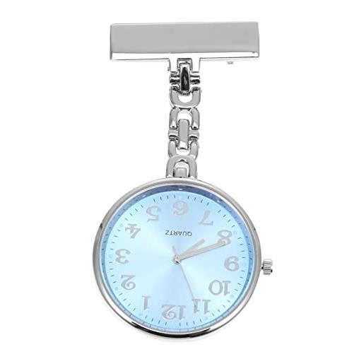 Mipcase orologio da infermiera digitale con spilla, orologio da infermiere: orologio al quarzo con clip per badge, orologio da taschino, portachiavi, orologio con ciondolo per infermieri, medici, 