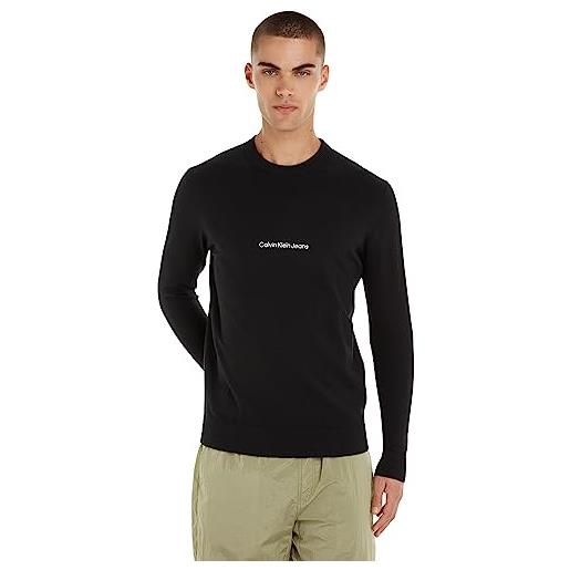 Calvin Klein Jeans institutional essential sweater j30j324328 maglioni, nero (ck black), xl uomo