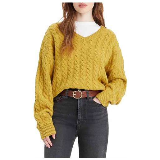 Levi's rae sweater felpa, golden olive, s donna