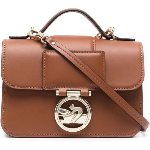 Longchamp borsa a tracolla box-trot xs - marrone