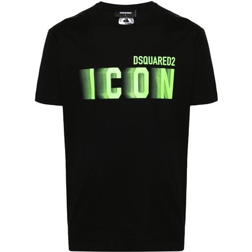 Dsquared2 t-shirt con stampa icon blur - nero