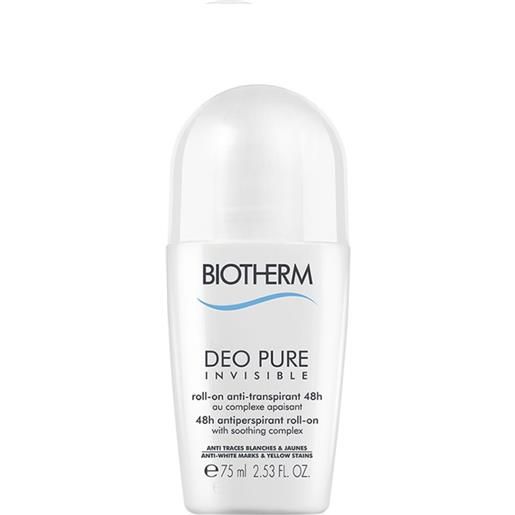Biotherm deodorante deo pure invisible roll-on 75mnl