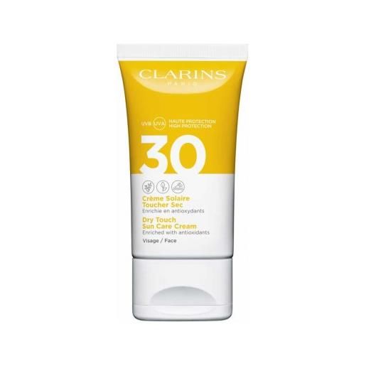 Clarins crema solare viso tocco secco spf 30 protezione 50 ml