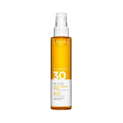 Clarins huile en brume olio solare corpo e capelli spf 30 150 ml