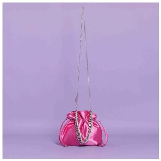 Mimi Mua borsa sacchetto con manico in strass rosa
