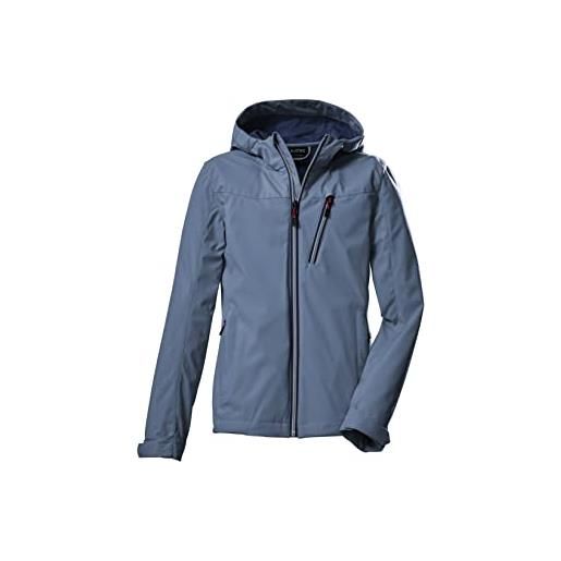 Killtec girl's giacca softshell/giacca outdoor con cappuccio kos 235 grls sftshll jckt, steel-blue, 140, 40890-000