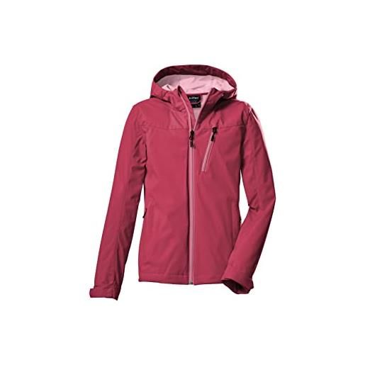 Killtec girl's giacca softshell/giacca outdoor con cappuccio kos 235 grls sftshll jckt, pink, 128, 40890-000