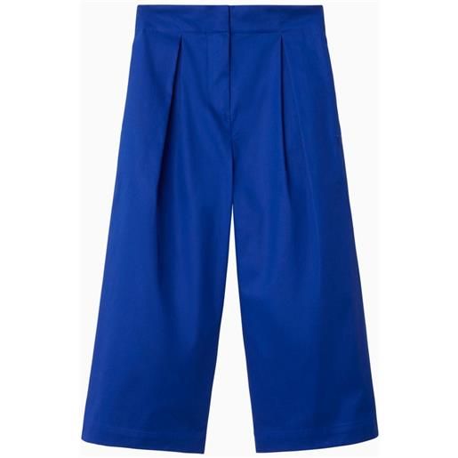Burberry pantalone blu elettrico in cotone