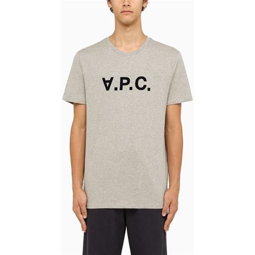 A.P.C. t-shirt girocollo grigia con logo