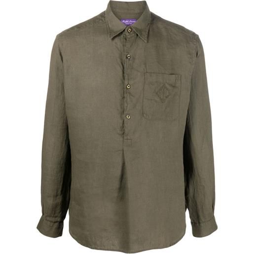 Ralph Lauren Purple Label camicia con ricamo logo - verde