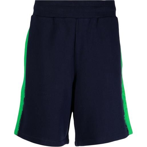 Moschino shorts sportivi con stampa - blu