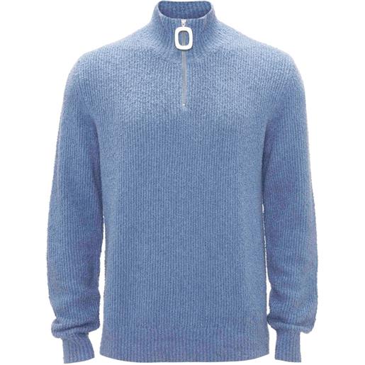 JW Anderson maglione con mezza zip - blu