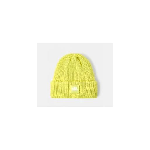 Sundek rib knitted hat sulfur cappellino costina giallo fluo