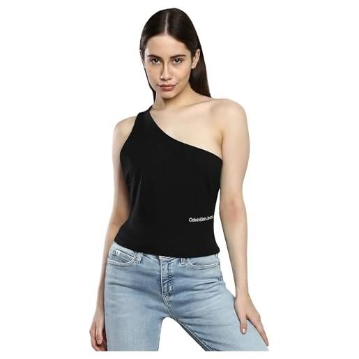 Calvin Klein Jeans back asym cut out milano top j20j220788 altri maglia, nero (ck black), s donna