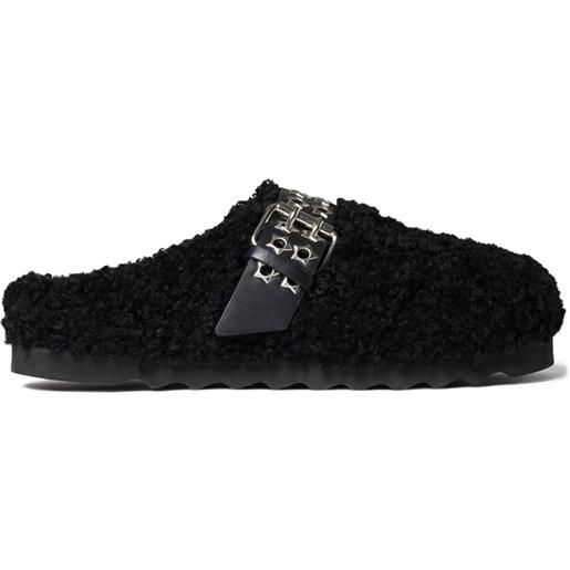 Stella McCartney clogs elyse in finto shearling - nero