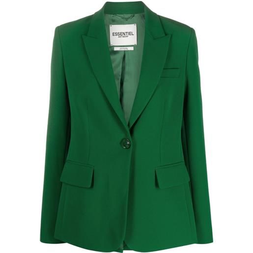 Essentiel Antwerp blazer monopetto con pinces - verde