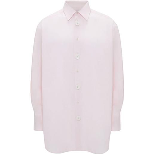 JW Anderson camicia con ricamo anchor - rosa