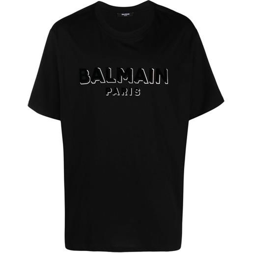 Balmain t-shirt con logo - nero
