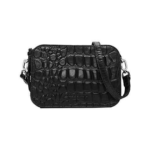 Liebeskind berlin luka crossbody kroko, borsa a cartella donna, nero (black), small