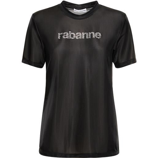 RABANNE t-shirt in jersey con logo