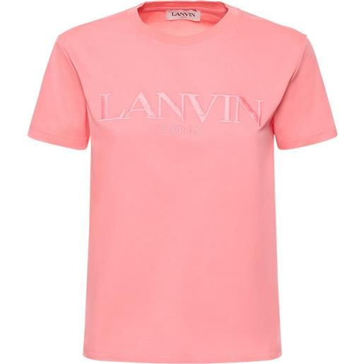 LANVIN t-shirt girocollo in cotone / logo
