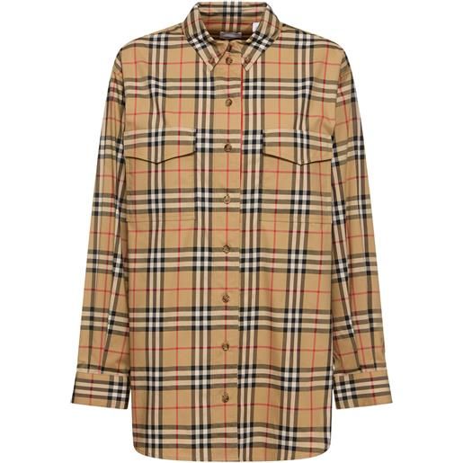 BURBERRY camicia turnstone icon in popeline stretch