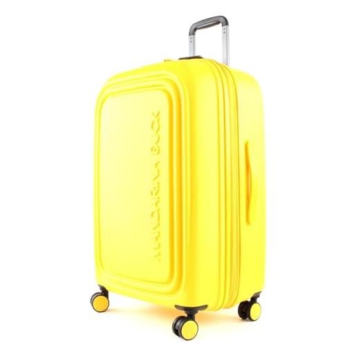 Mandarina Duck logoduck + trolley medium exp, bagagli- valigia, unisex-adulti, giallo (duck yellow), 45x69x32/35(lxhxw)