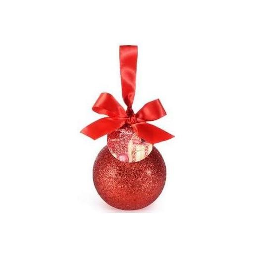 Erboristeria I Girasoli pallina natalizia glitterata rossa contenente gel doccia profumato