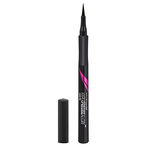 Maybelline new york hyper precise eyeliner in penna, tratto ultra-sottile, colore ultra-intenso a lunga tenuta, black