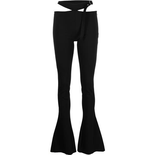 The Attico pantaloni svasati con cut-out - nero