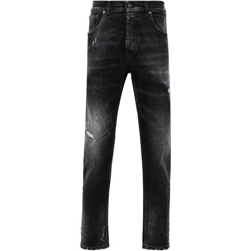 DONDUP jeans slim con effetto vissuto - nero