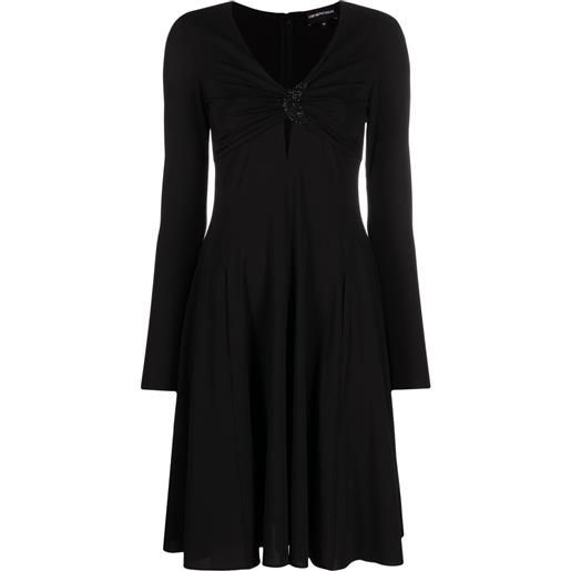 Emporio Armani abito corto con decorazione - nero