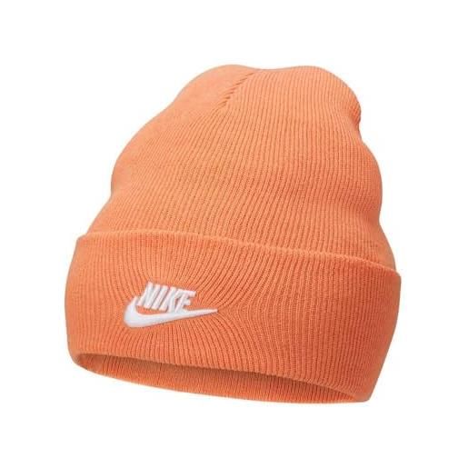 Nike cappello cuffia invernale cappellino arancio salmone sport taglia unica adulto unisex