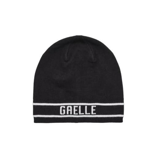 Gaelle Paris cappello donna gbadp5000 cuffia in maglia cappellino nero con logo e righe ad intarsio